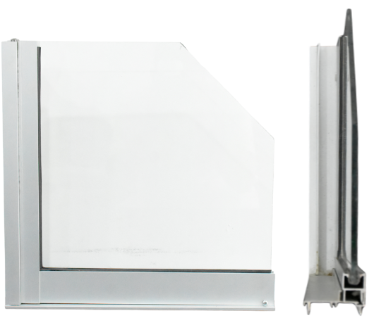 Muestra de vidrio sin fondo